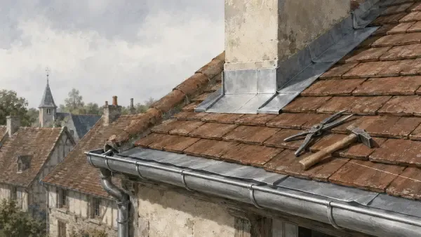 Couvreur sur un toit eurois