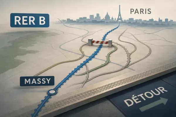 RER B en gare de Massy