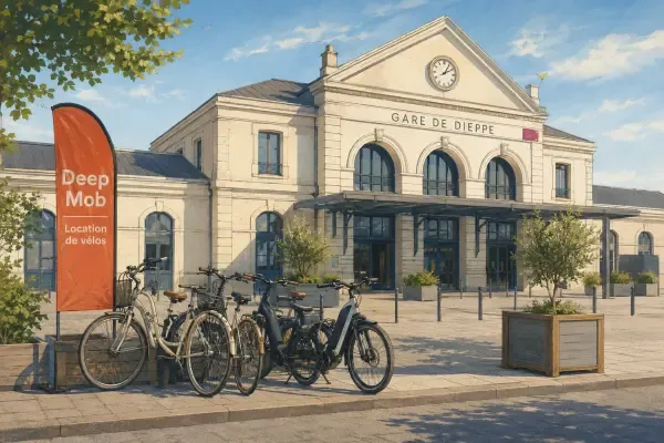 Illustration - vélos près de la gare