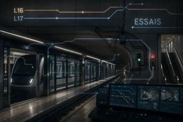Illustration - Métro automatique en essais