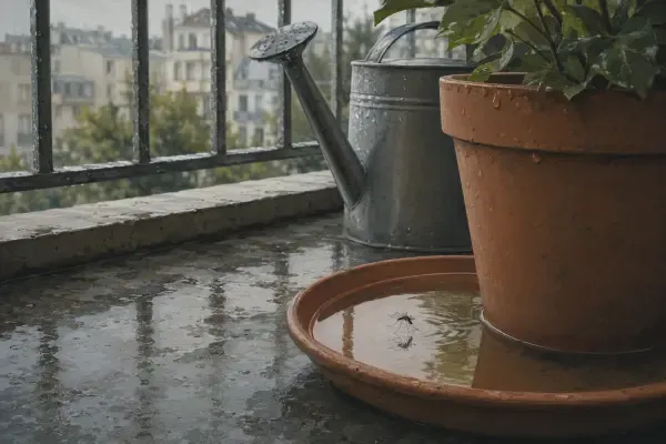 Illustration - moustique près d’un balcon