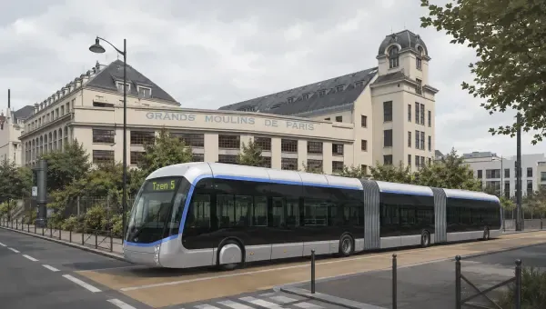 Bus électrique en ville