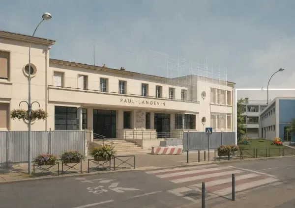 Illustration - école et crèche en chantier