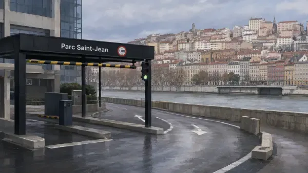 Sortie du parking Saint-Jean à Lyon