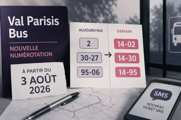 Bus au départ d’une gare