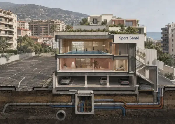 Chantier urbain à Cannes-La Bocca