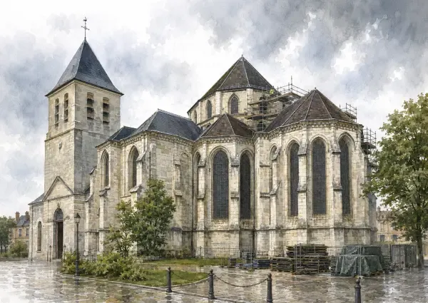 Église en restauration à Lagny