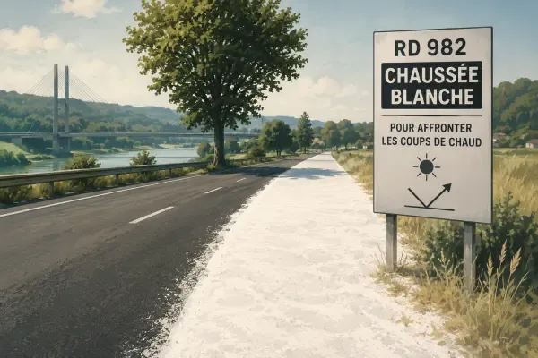Illustration - Route blanche en été