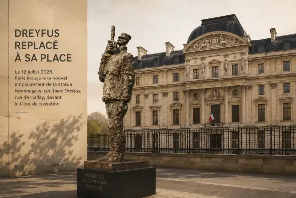 Statue Dreyfus rue de Harlay