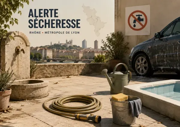 Illustration - Restrictions d’eau dans le Rhône
