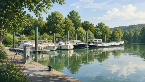 Halte fluviale sur la Marne