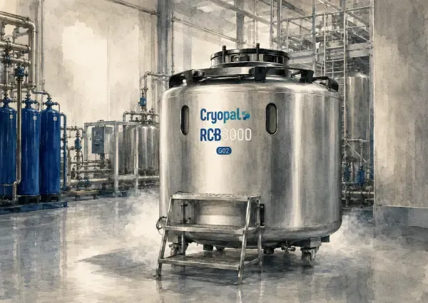 Cuves cryogéniques dans une usine