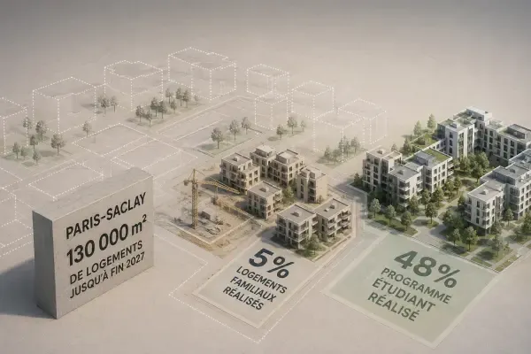 Quartiers de Paris-Saclay en construction