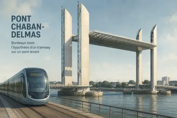 Tramway sur le pont Chaban