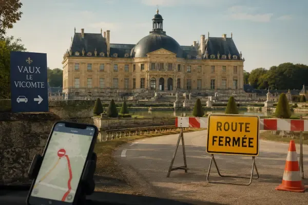 Route vers Vaux-le-Vicomte
