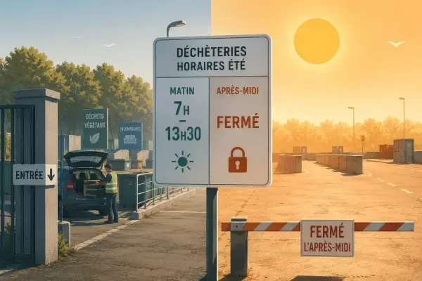 Déchèterie du Nord Bassin sous la chaleur
