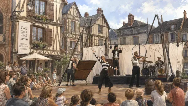 Artistes de rue dans Bernay