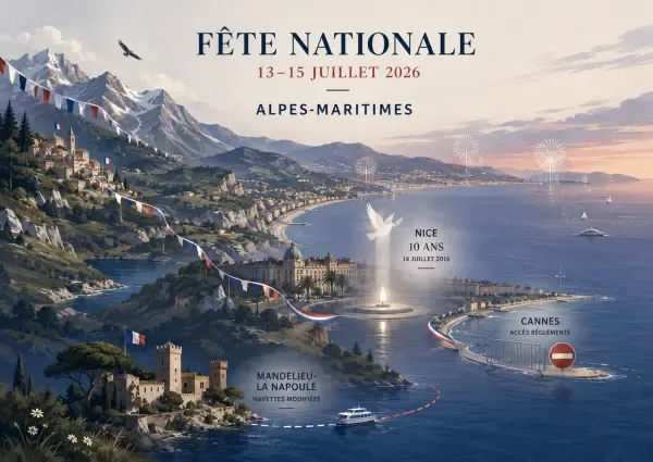 Feu d’artifice sur la Côte d’Azur