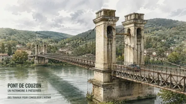 Le pont de Couzon sur la Saône