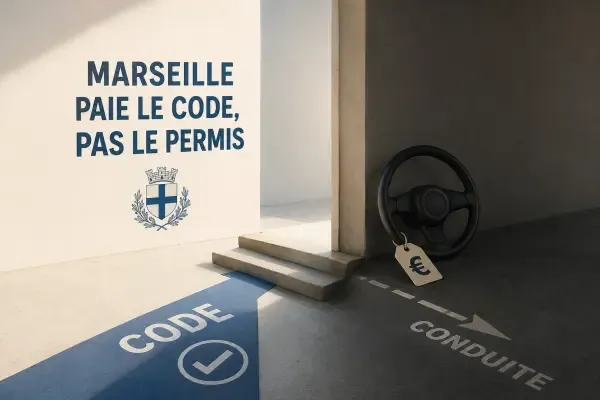Jeunes préparant le code à Marseille