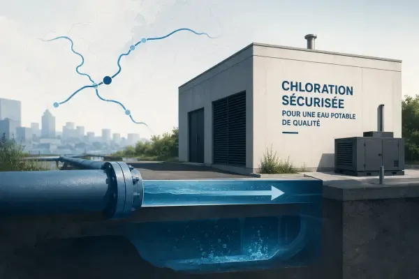 Bâtiment de chloration à Châtillon