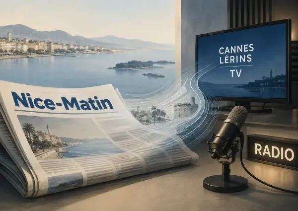 Caméra de télévision dans Cannes