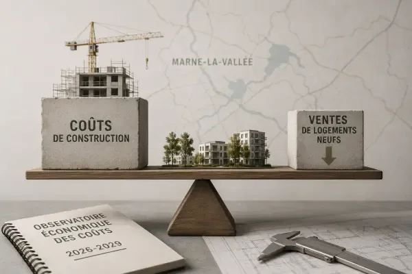 Illustration - Chantier de logements à Marne-la-Vallée