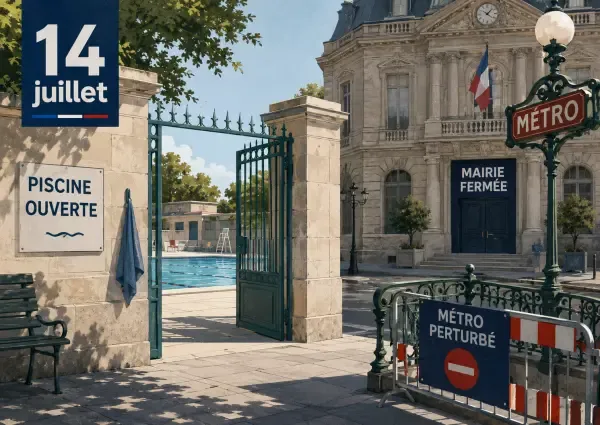 Piscine parisienne un jour férié