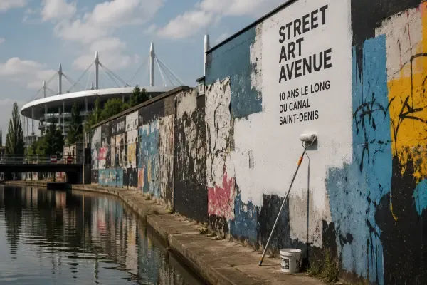 Fresques le long du canal Saint-Denis