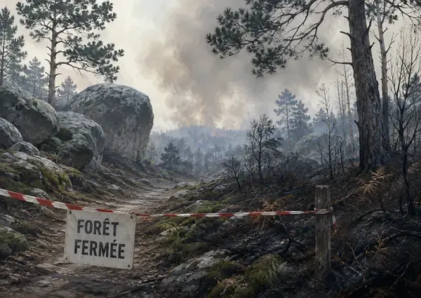 Forêt de Fontainebleau après l’incendie