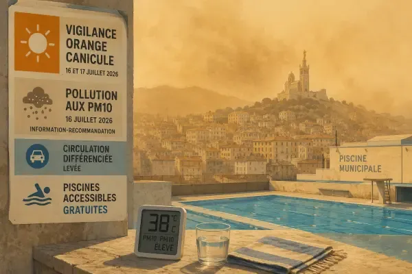 Canicule et poussières au-dessus de Marseille