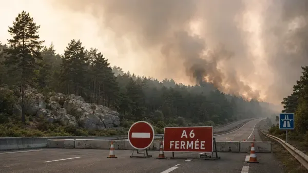 Forêt brûlée près de l’A6