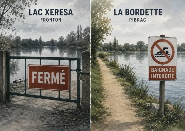 Lacs temporairement interdits près de Toulouse