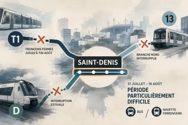 Tramway et métro à Saint-Denis