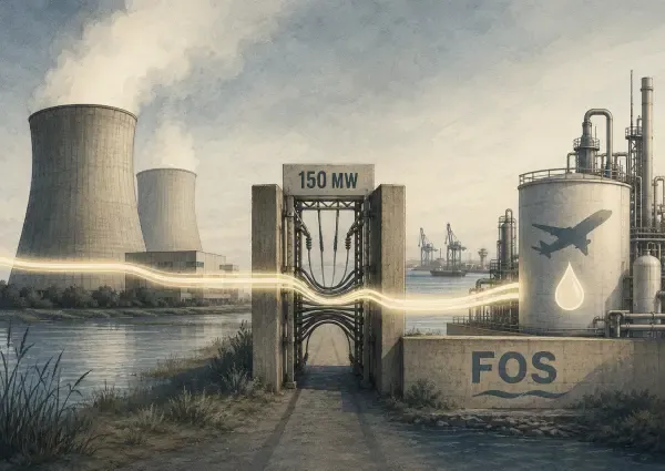 Illustration - usine de carburant à Fos