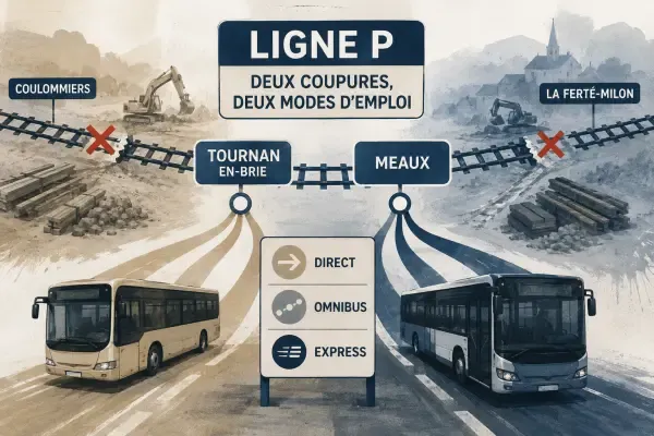 Bus de remplacement de la ligne P