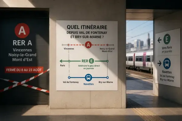 Un RER A à Val de Fontenay