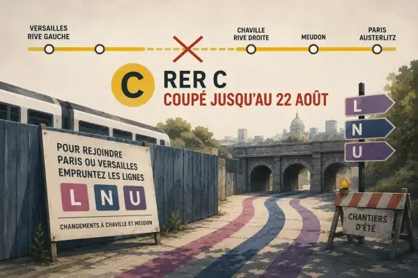 Illustration d’un quai de RER fermé