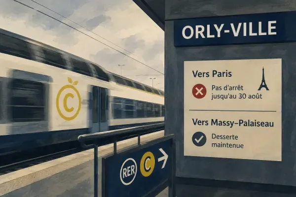 Illustration - Quai du RER C à Orly-Ville