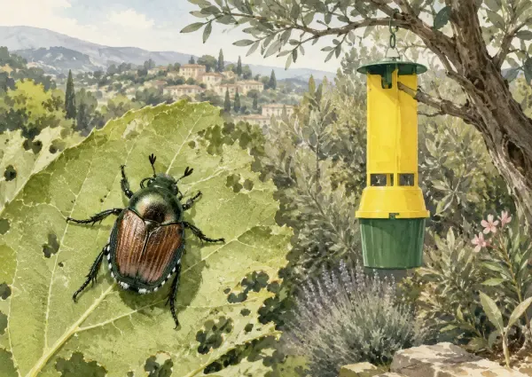 Scarabée japonais observé près de Mougins