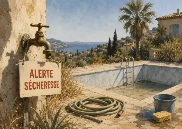 Illustration de restrictions d’eau estivales