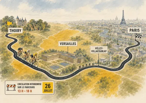 Peloton traversant les Yvelines