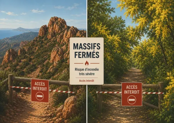 Illustration - sentier fermé dans l’Estérel