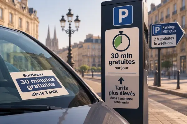 Horodateur dans une rue de Bordeaux