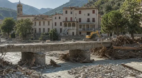 Travaux de reconstruction à Breil-sur-Roya
