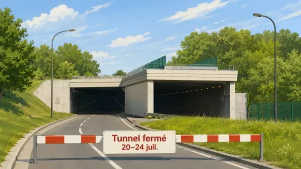 Tunnel routier fermé à Gometz-la-Ville