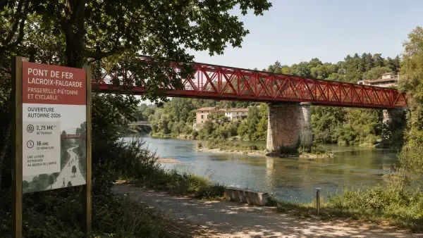 Pont de fer sur l’Ariège