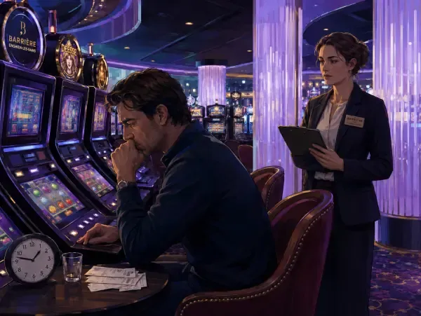Psychologue observant une salle de casino