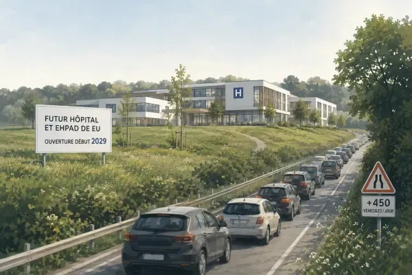 Illustration - Futur hôpital de Eu à Mancheville