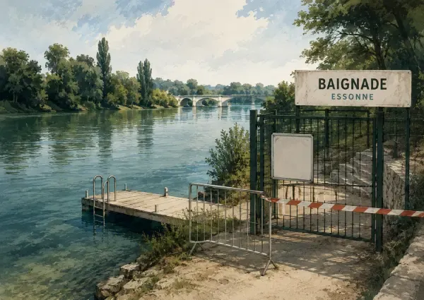 Berge de Seine avec baignade interdite